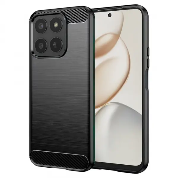 Husa pentru Honor 400 Smart 4G / X7d 4G / 400 Smart 5G, Techsuit, Carbon, Neagra