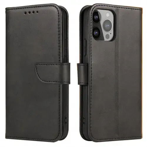 Husa pentru Honor 600 Lite, OEM, Marva Wallet, Neagra
