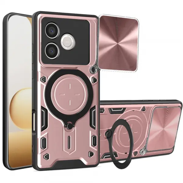 Husa pentru Honor 600 Lite, Techsuit, CamGuard Pro, Roz Aurie