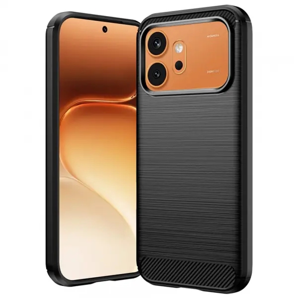 Husa pentru Honor 600 Pro / 600, Techsuit, Carbon, Neagra