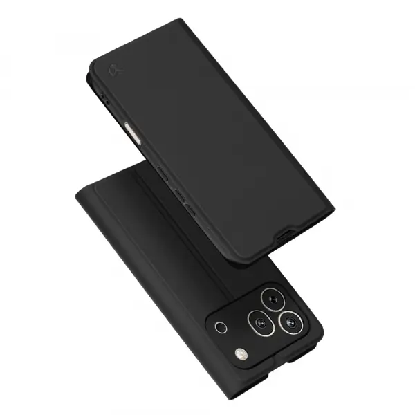 Husa pentru Honor 600 Pro, Techsuit, Magskin Book, Neagra