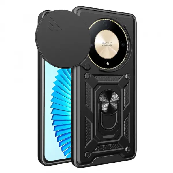 Husa pentru Honor Magic6 Lite, Techsuit, CamShield, Neagra