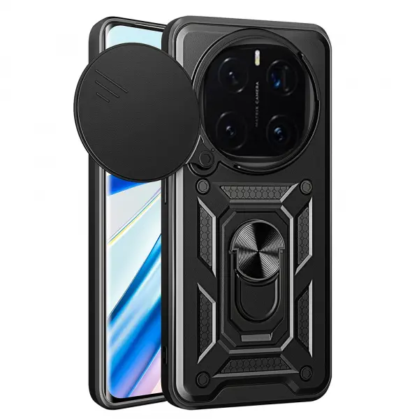 Husa pentru Honor Magic7 Pro, Techsuit, CamShield, Neagra