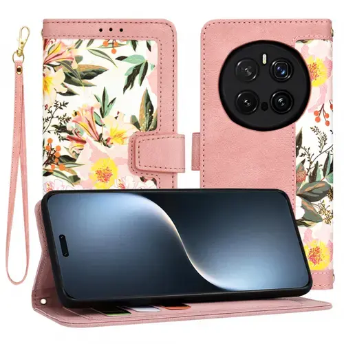 Husa pentru Honor Magic7 Pro, Techsuit FlipCraft (Roz)