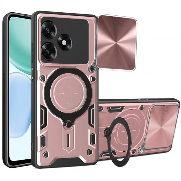 Husa pentru Honor X5c Plus, Techsuit, CamGuard Pro, Roz Aurie