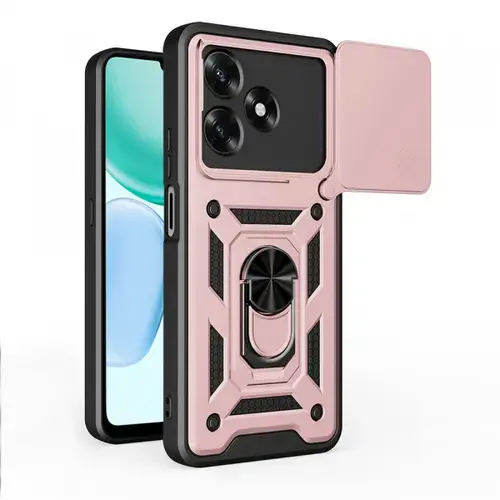 Husa pentru Honor X5c Plus, Techsuit, CamShield, Roz Aurie