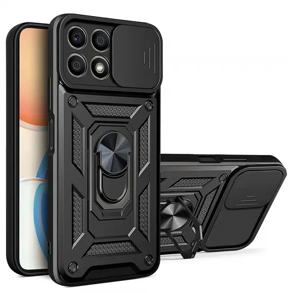 Husa pentru Honor X8a, Techsuit, CamShield, Neagra