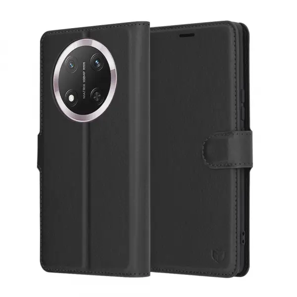 Husa pentru Honor X9c / Magic7 Lite, Techsuit, Leather Folio, Neagra