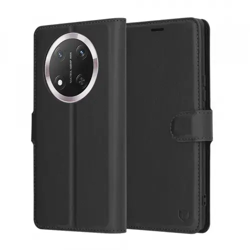 Husa pentru Honor X9c / Magic7 Lite, Techsuit, Leather Folio, Neagra