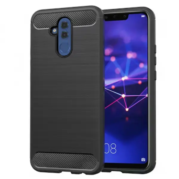 Husa pentru Huawei Mate 20 Lite, Techsuit, Carbon, Neagra