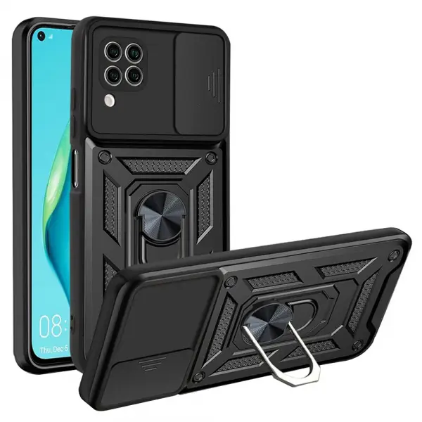 Husa pentru Huawei P40 lite 4G, Techsuit, CamShield, Neagra