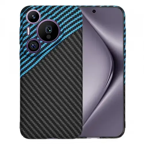 Husa pentru Huawei Pura 70 Pro, Techsuit, Carbonite FiberShell, Neagra Bleu
