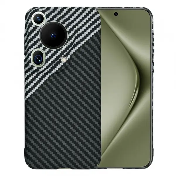 Husa pentru Huawei Pura 70 Ultra, Techsuit, Carbonite FiberShell, Neagra Gri