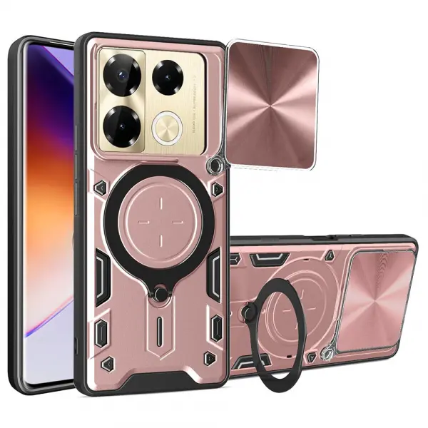 Husa pentru Infinix Note 40 Pro+, Techsuit, CamGuard Pro, Roz Aurie