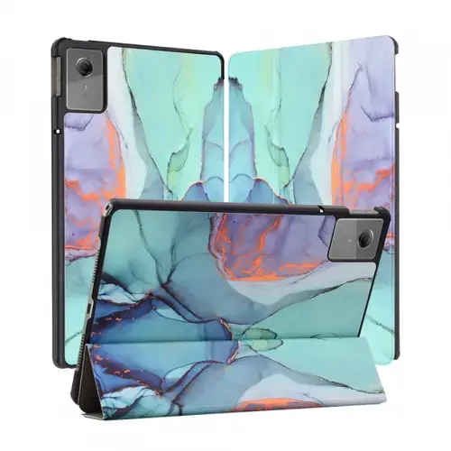 Husa pentru Lenovo Idea Tab 11, Techsuit, FoldPro Green Time, Multicolor
