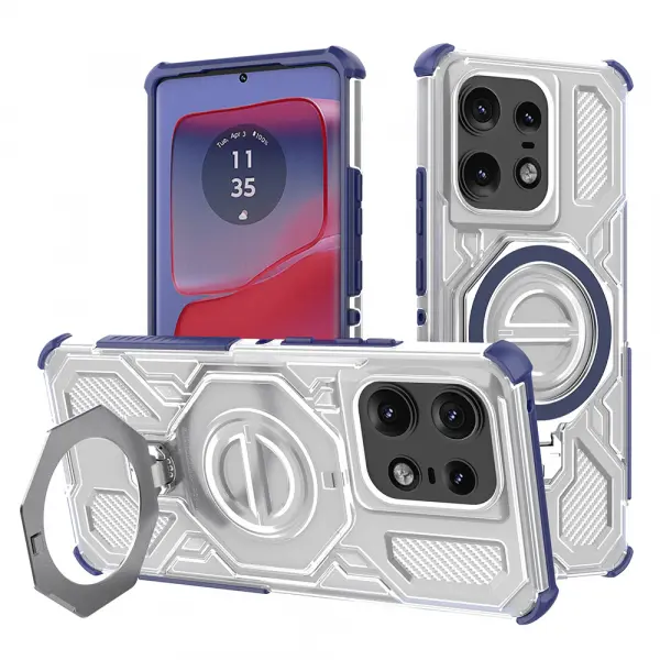 Husa pentru Motorola Edge 50 Pro, Techsuit, Carbon Shield Pro, Albastra
