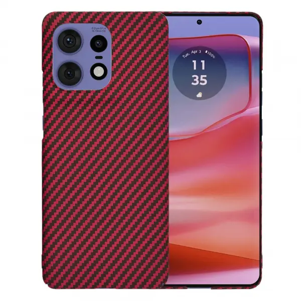 Husa pentru Motorola Edge 50 Pro, Techsuit, Carbonite FiberShell, Rosie