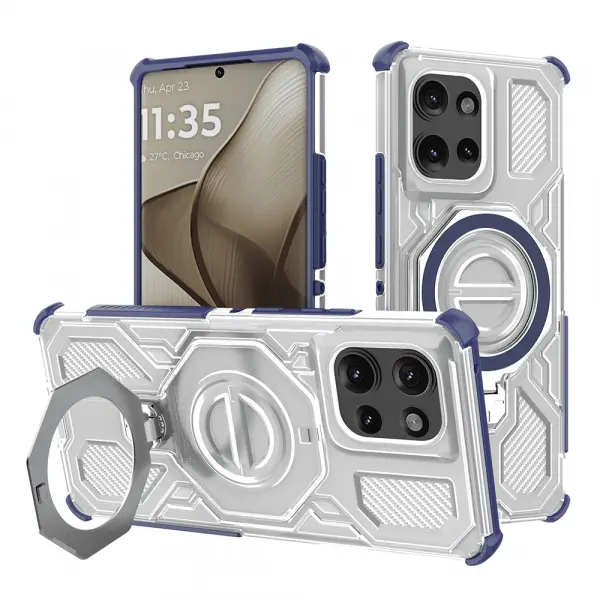Husa pentru Motorola Edge 50, Techsuit, Carbon Shield Pro, Albastra