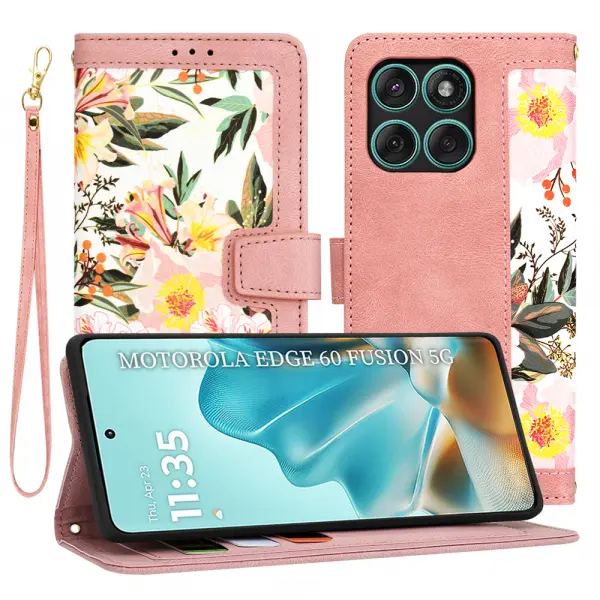 Husa pentru Motorola Edge 60 Fusion / Edge 60, Techsuit, FlipCraft, Roz