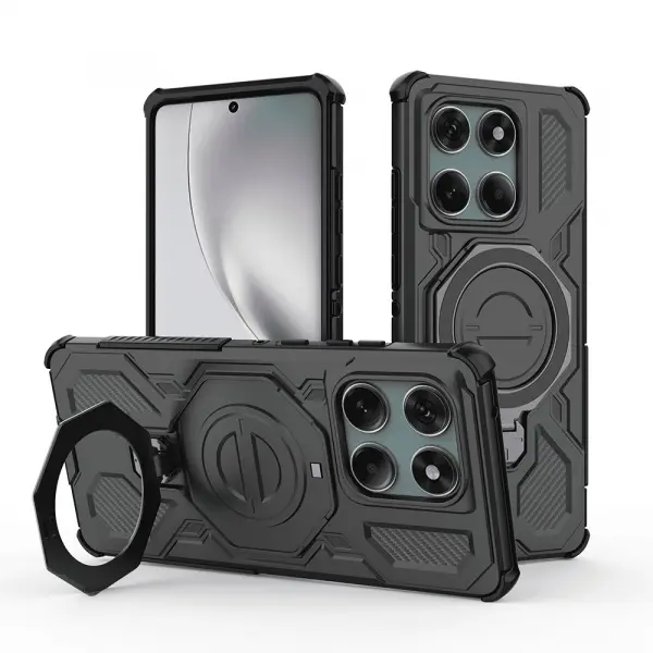 Husa pentru Motorola Edge 60 Pro, Techsuit, Carbon Shield Pro, Neagra
