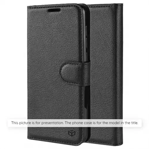 Husa pentru Motorola Edge 70 Fusion, Techsuit, Leather Folio, Negru