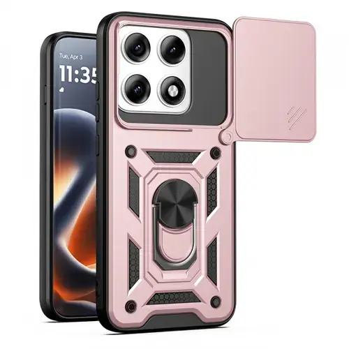 Husa pentru Motorola Edge 70 Pro, Techsuit, CamShield, Roz/Auriu