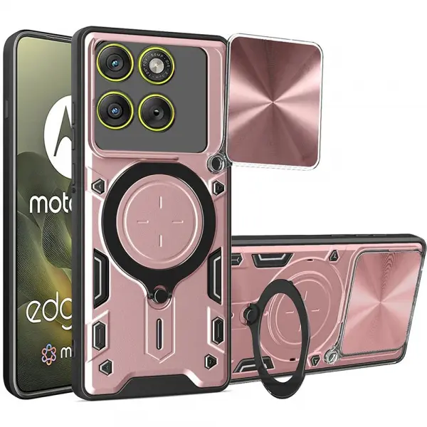 Husa pentru Motorola Edge 70, Techsuit, CamGuard Pro, Roz Aurie