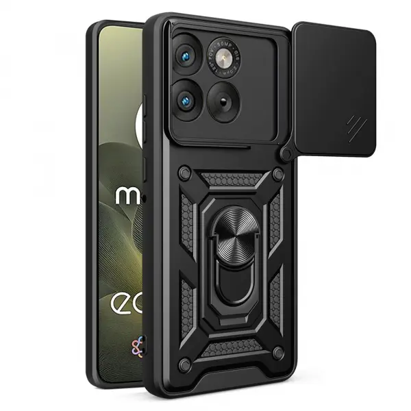Husa pentru Motorola Edge 70, Techsuit, CamShield, Neagra