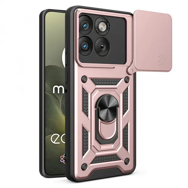 Husa pentru Motorola Edge 70, Techsuit, CamShield, Roz Aurie