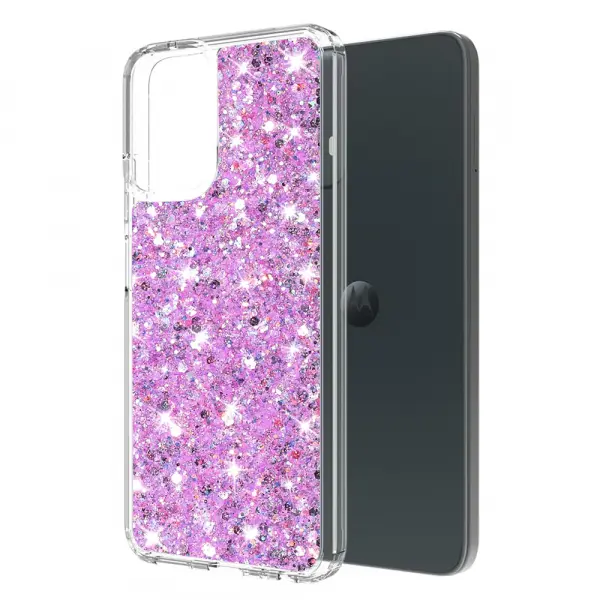 Husa pentru Motorola Moto G14, Techsuit, Sparkly Glitter, Magenta