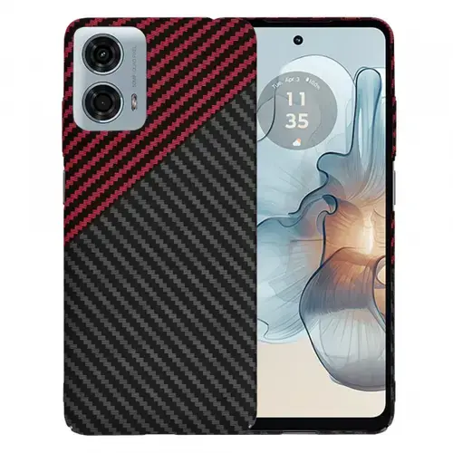 Husa pentru Motorola Moto G24 Power, Techsuit, Carbonite FiberShell Vortex, Rosie