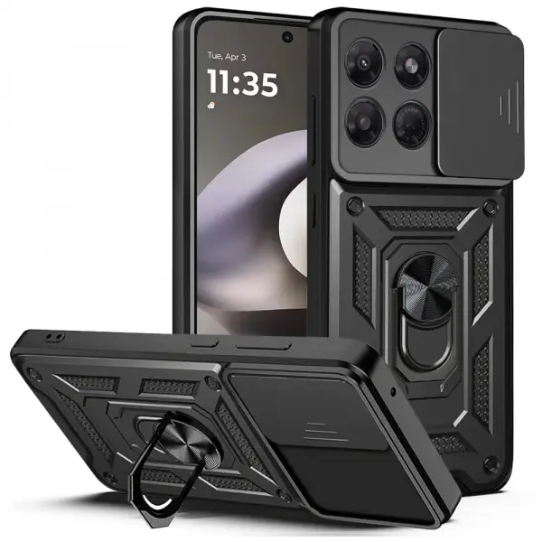 Husa pentru Motorola Moto G37 Power, Techsuit, CamShield, Neagra