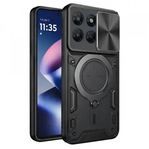 Husa pentru Motorola Moto G47 / G37, Techsuit, CamGuard Pro, Neagra
