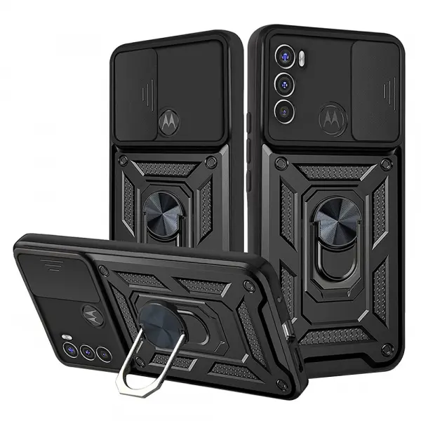 Husa pentru Motorola Moto G71 5G, Techsuit, CamShield, Neagra