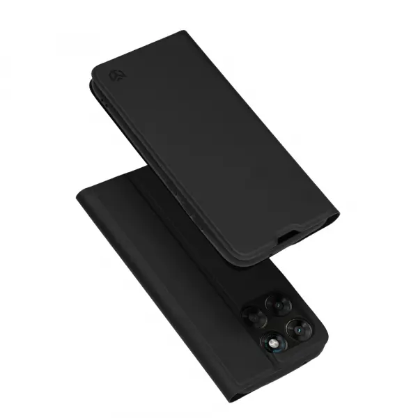 Husa pentru Motorola Moto G77 / G67, Techsuit, Magskin Book, Neagra