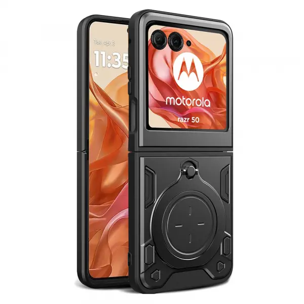 Husa pentru Motorola Razr 60 / Razr 50, Techsuit, CamGuard Pro, Neagra