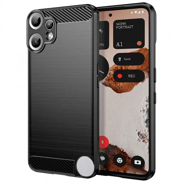 Husa pentru Nothing CMF Phone 2 Pro, Techsuit, Carbon, Neagra
