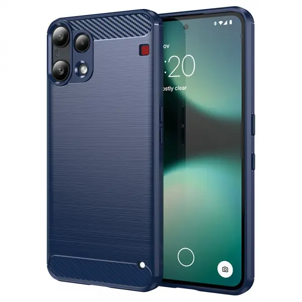 Husa pentru Nothing Phone (3a) Lite, Techsuit, Carbon, Albastra