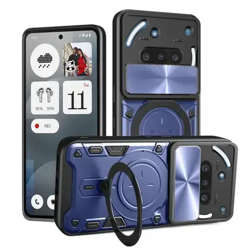 Husa pentru Nothing Phone (3a), Techsuit, CamGuard Pro (Albastru/Negru)