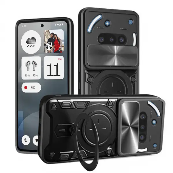 Husa pentru Nothing Phone (3a), Techsuit, CamGuard Pro, Neagra