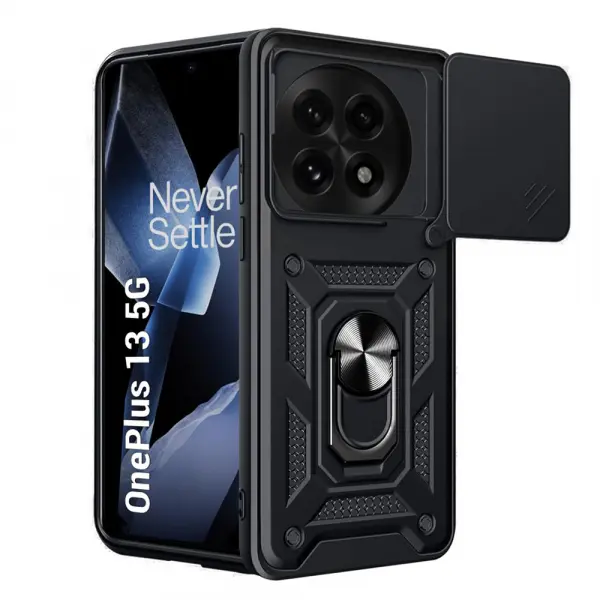 Husa pentru OnePlus 13, Techsuit, CamShield, Neagra