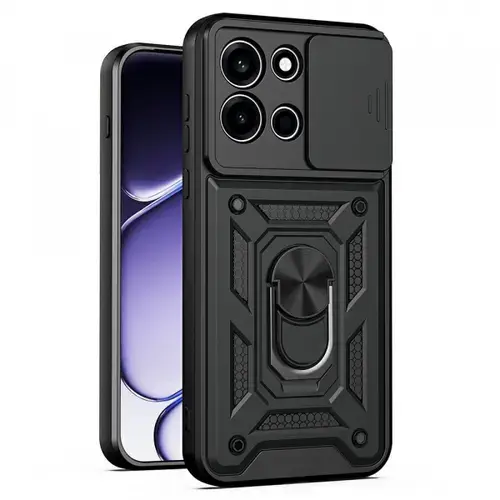 Husa pentru OnePlus Nord 6, Techsuit, CamShield, Neagra