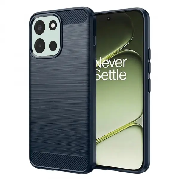 Husa pentru OnePlus Nord 6, Techsuit, Carbon, Albastra
