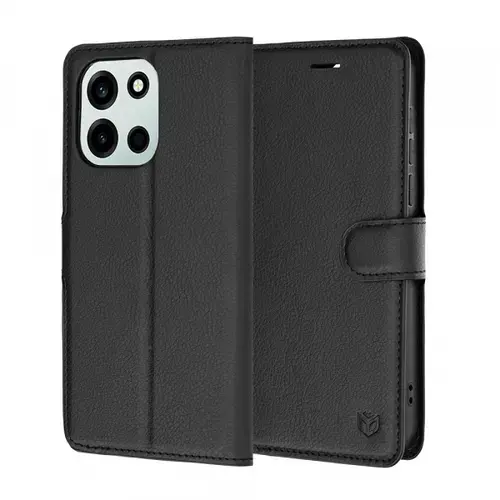 Husa pentru OnePlus Nord 6, Techsuit, Leather Folio, Negru