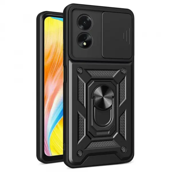 Husa pentru Oppo A58 4G, Techsuit, CamShield, Neagra