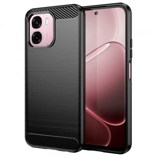 Husa pentru Oppo A6 4G, Techsuit, Carbon, Neagra