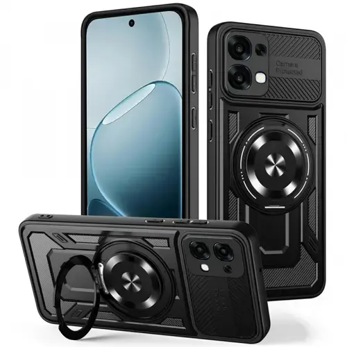 Husa pentru Oppo A6 Pro 5G / A6 Pro 4G, Techsuit, RuggedCam, Neagra