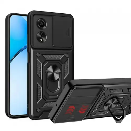 Husa pentru Oppo A60, Techsuit, CamShield, Neagra