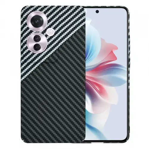 Husa pentru Oppo Reno11 F, Techsuit, Carbonite FiberShell, Neagra Gri
