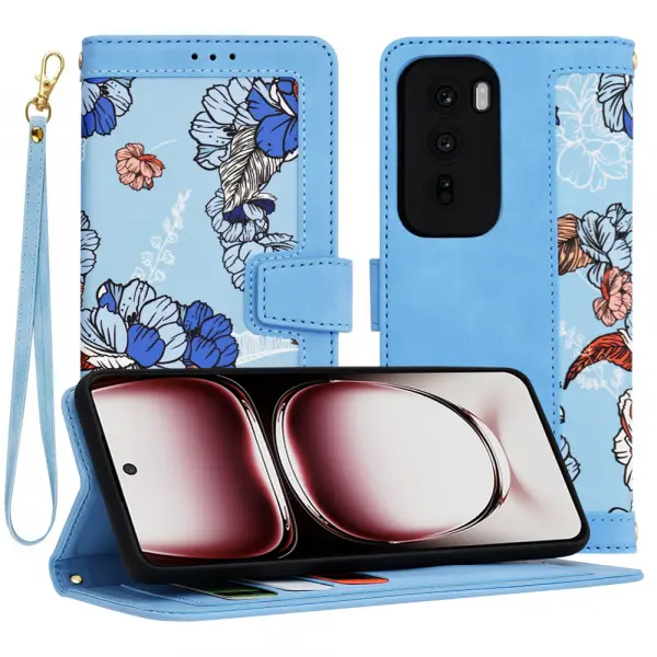 Husa pentru Oppo Reno12 Pro, Techsuit, FlipCraft, Bleu